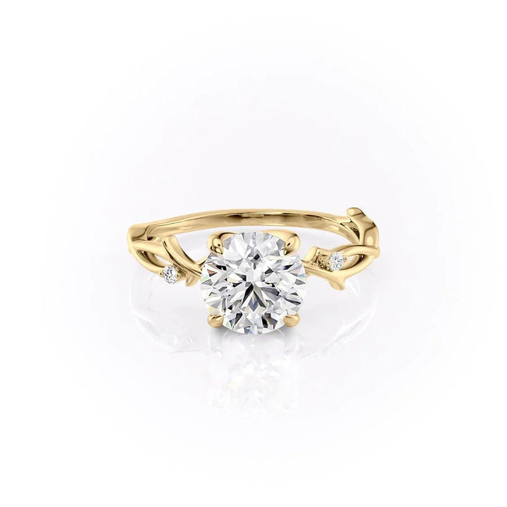 2.0CT Round Lab Grown Diamond F/VVS2 Twig Engagement Ring