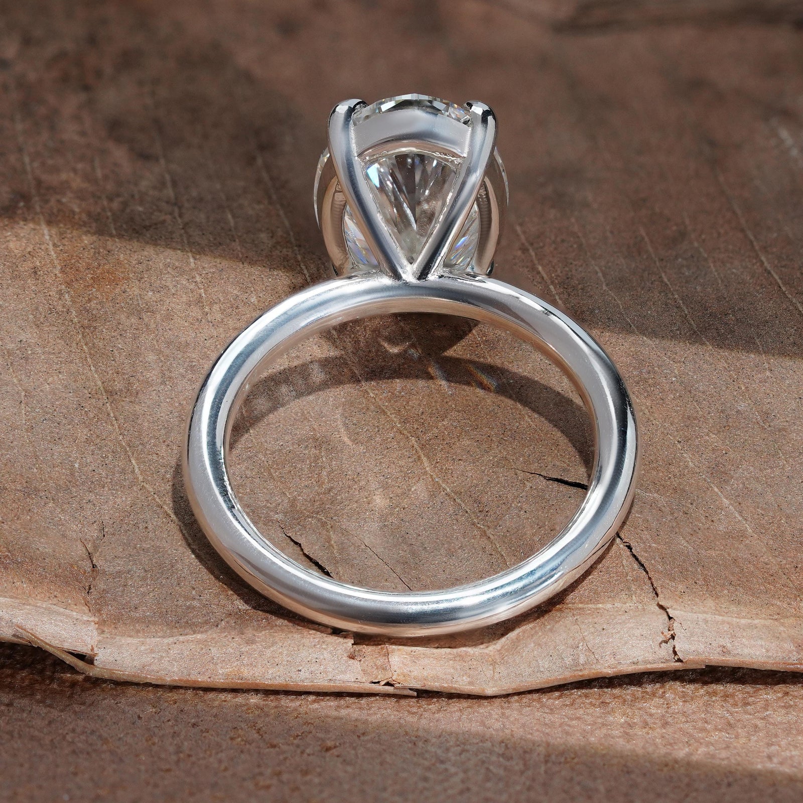 ethical engagement ring, oval diamond solitaire, large diamond engagement ring, sustainable jewelry.