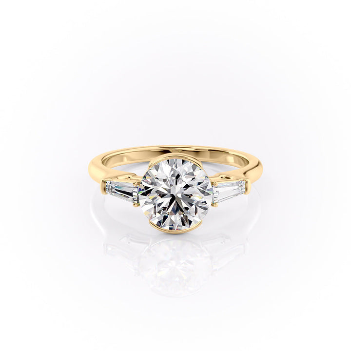 2.50CT Round Lab Grown Three Stone F/VS2 Diamond Engagement Ring