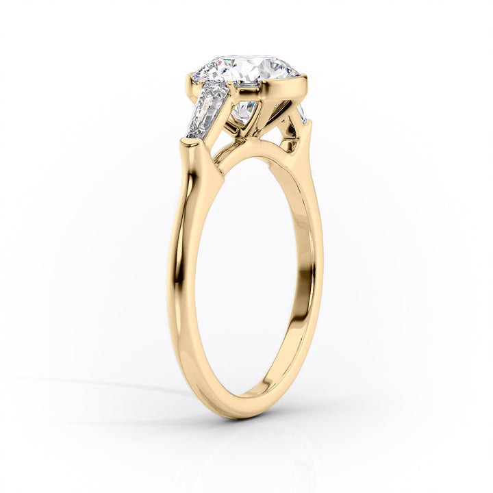 2.50CT Round Lab Grown Three Stone F/VS2 Diamond Engagement Ring