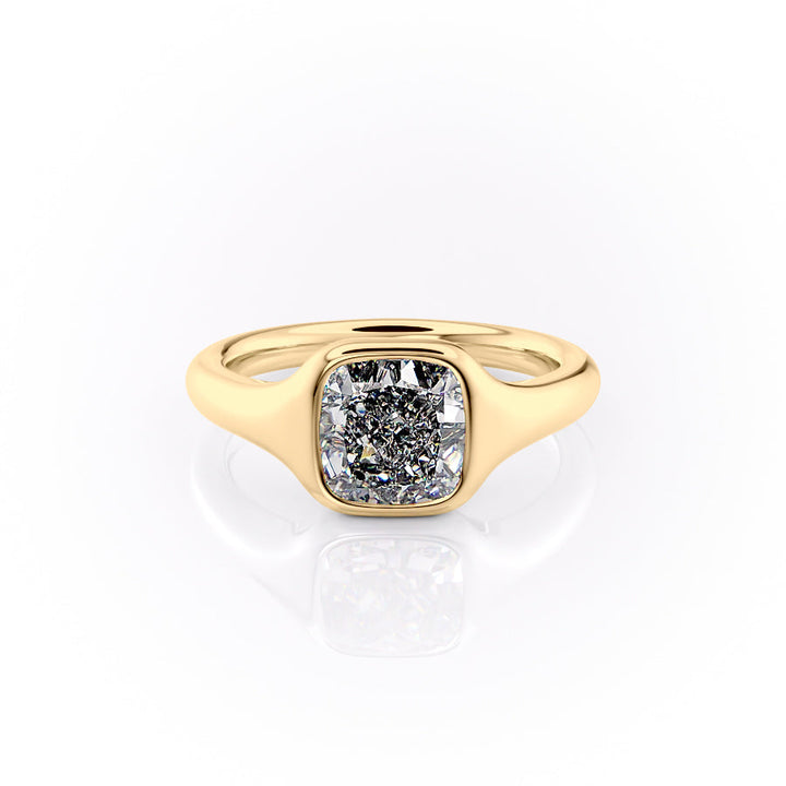 2.0CT Cushion Lab Grown E/VS1 Diamond Dome Engagement Ring