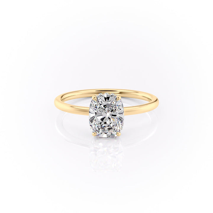 3.0CT Cushion Lab Grown F/VS1 Diamond Hidden Halo Engagement Ring