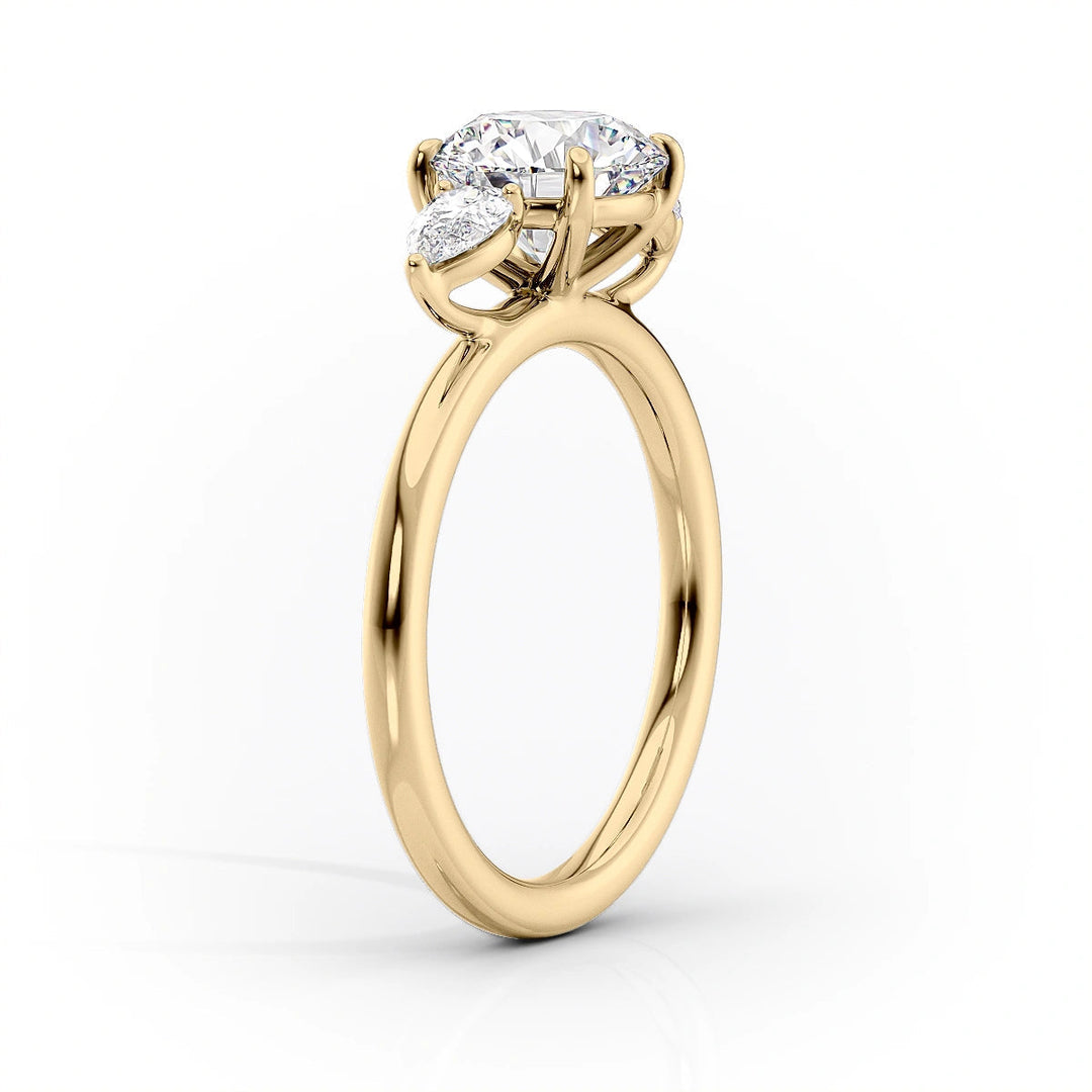 2.50CT Round Lab Grown F/VS2 Diamond Three Stone Engagement Ring