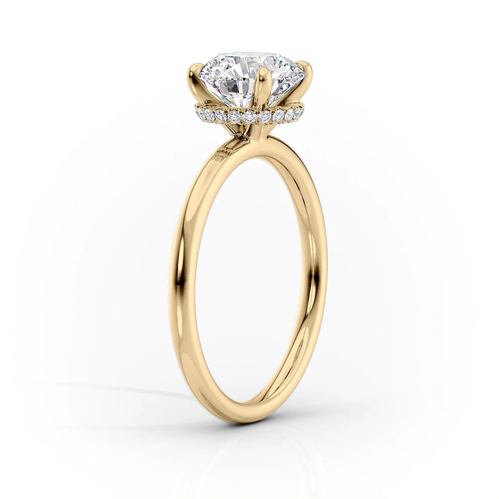 2.0CT Cushion Lab Grown D/VVS1 Hidden Halo Diamond Engagement Ring
