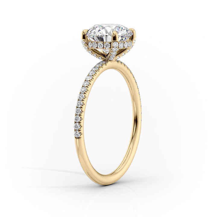 2.50CT Round Hidden Halo Lab Grown E/VVS2 Diamond Engagement Ring