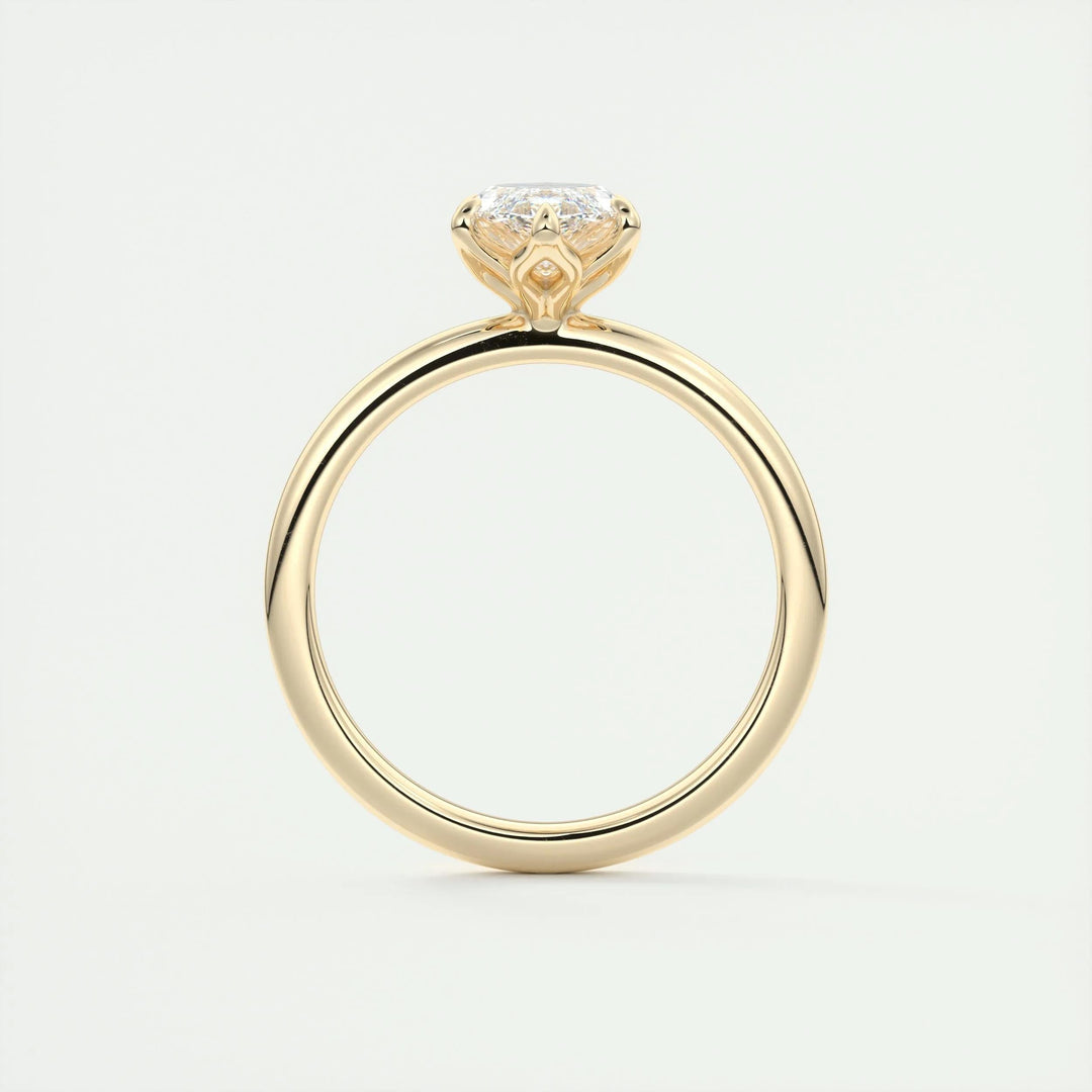 1.5ct Marquise Shaped F- VS1 Diamond Solitaire Engagement Ring