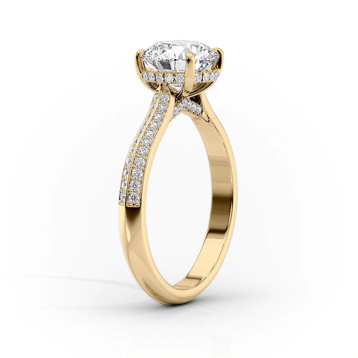 2.0CT Oval Lab Grown F/VS2 Diamond Double Pave Engagement Ring