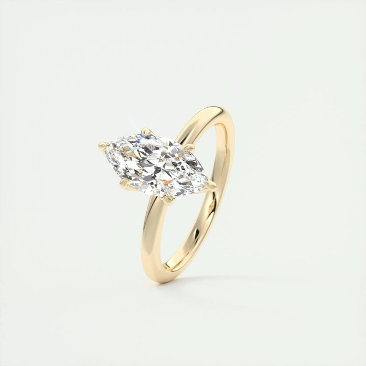 1.5ct Marquise Shaped F- VS1 Diamond Solitaire Engagement Ring