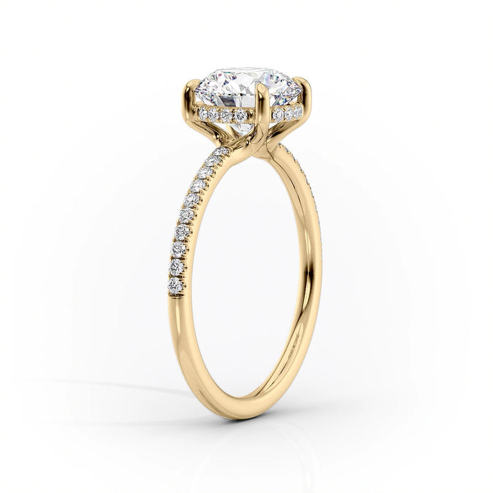 2.50CT Elongated Cushion Lab Grown D/VVS Diamond Hidden Halo Engagement Ring