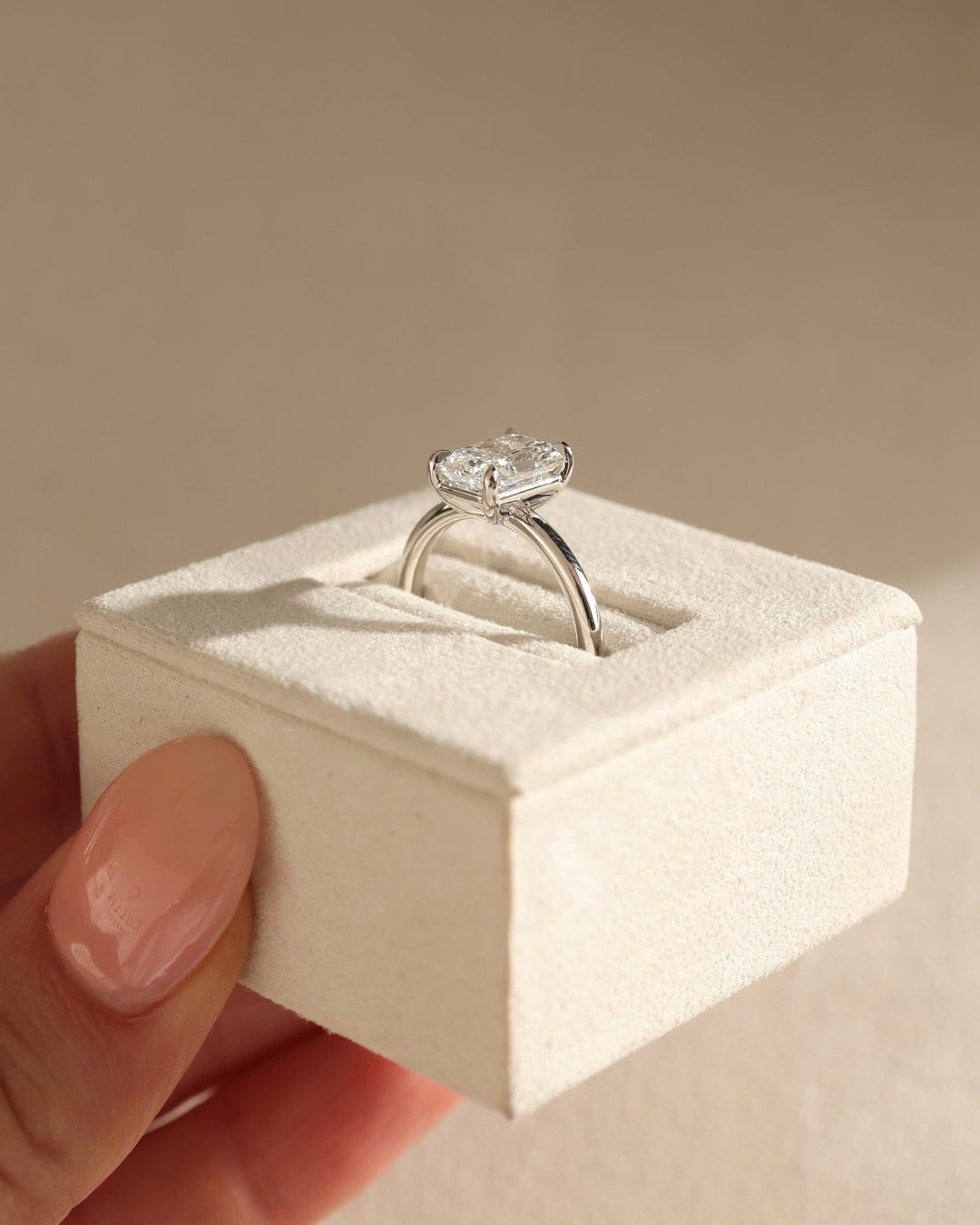1.50ct-2.50ct Radiant Cut Lab Grown Solitaire Diamond Engagement Ring