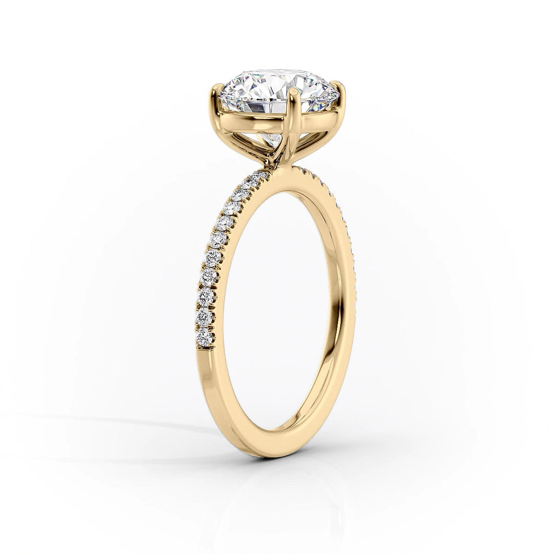 2.50CT Cushion Lab Grown F/VVS2 Pave Diamond Engagement Ring