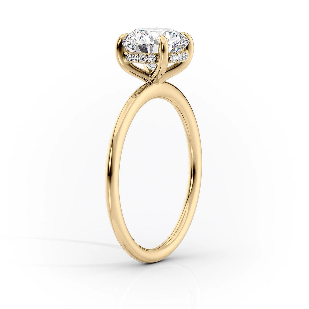 1.50CT Round Lab Grown E/VS2 Diamond Hidden Halo Engagement Ring
