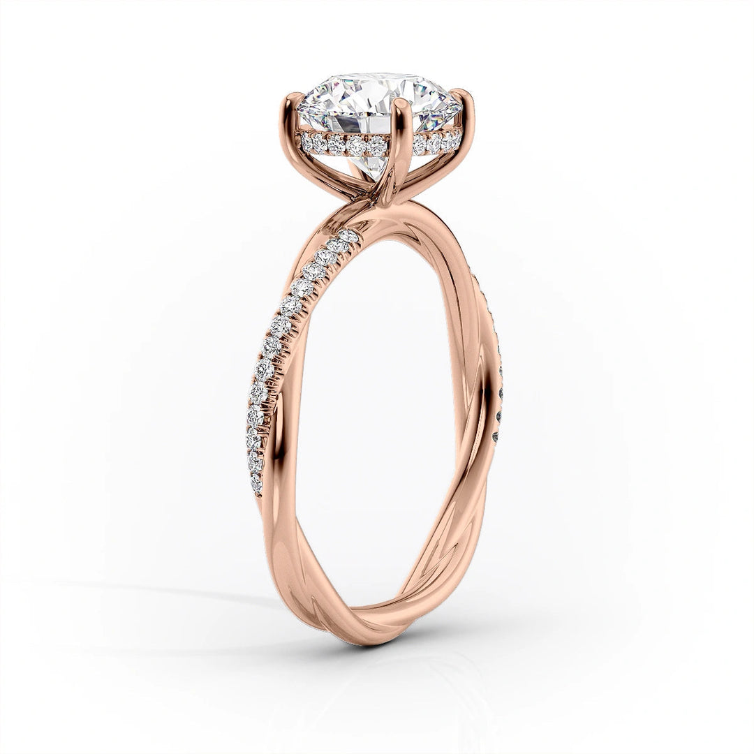 2.0CT Cushion Lab Grown E/VS2 Diamond Infinity Pave Engagement Ring