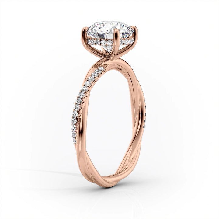 2.0CT Cushion Lab Grown E/VS2 Diamond Infinity Pave Engagement Ring