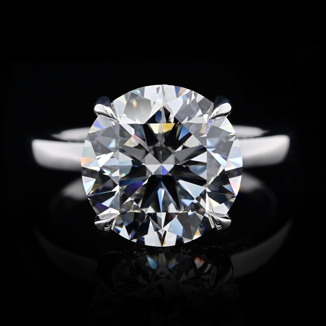 1.0ct-2.0ct Round Cut Hidden Halo Lab Grown Diamond Engagement Ring