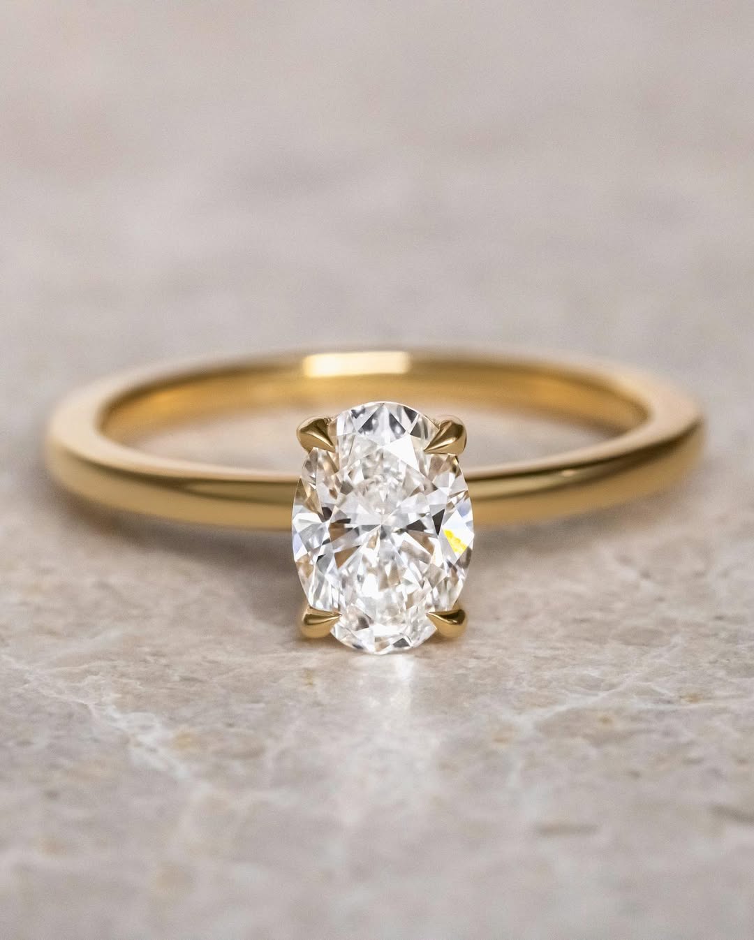 2.50CT Oval  Lab Grown Diamond Hidden Halo Style Engagement Ring