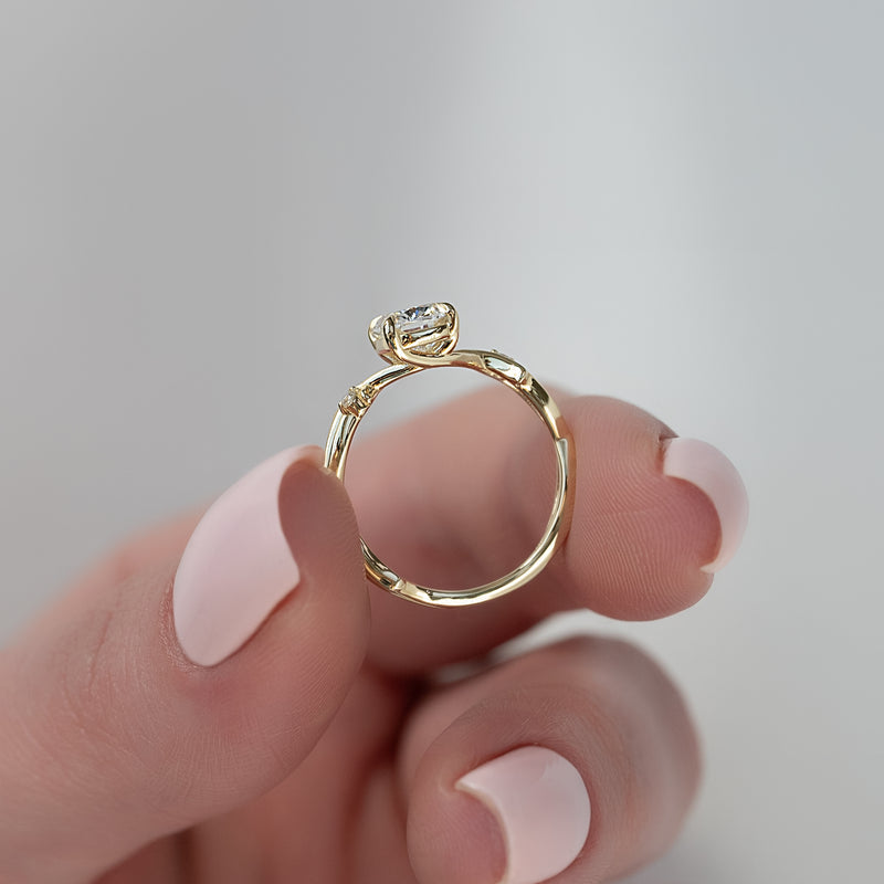  Tension set engagement ring, Vintage-inspired engagement ring, Art deco engagement ring, Victorian engagement ring, 