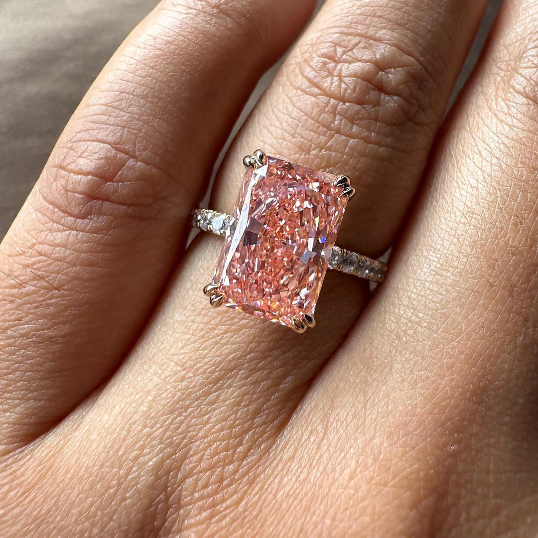 Pink Radiant Diamond Ring Rose Gold22. Statement Pink Diamond Jewelry23. Fancy Pink Radiant Cut Aesthetic