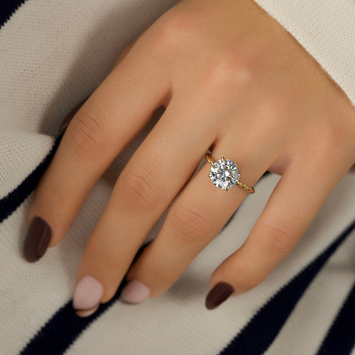 Unique twisted engagement rings with diamonds, Affordable braided style engagement rings online,