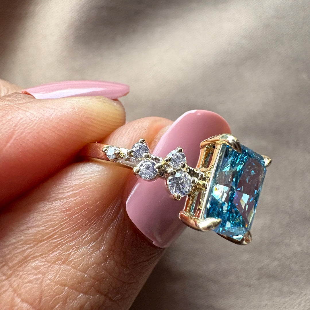 Radiant Cut Pave Ring15. Modern Engagement Ring Trends 202616. Hidden Halo Radiant Cut (if applicable)17. Alternative Blue Diamond Ring18. Elongated Radiant Cut Ring19. Geometric Pave Band
