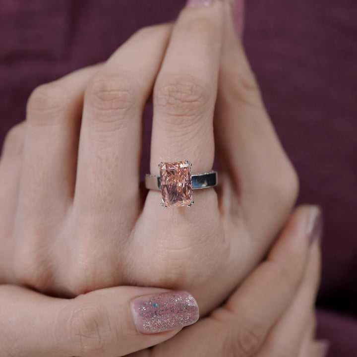 affordable pink diamond ring, custom pink diamond jewelry, bespoke engagement ring, luxury pink lab diamond, ethical bridal jewelry, GIA certified lab pink diamond.