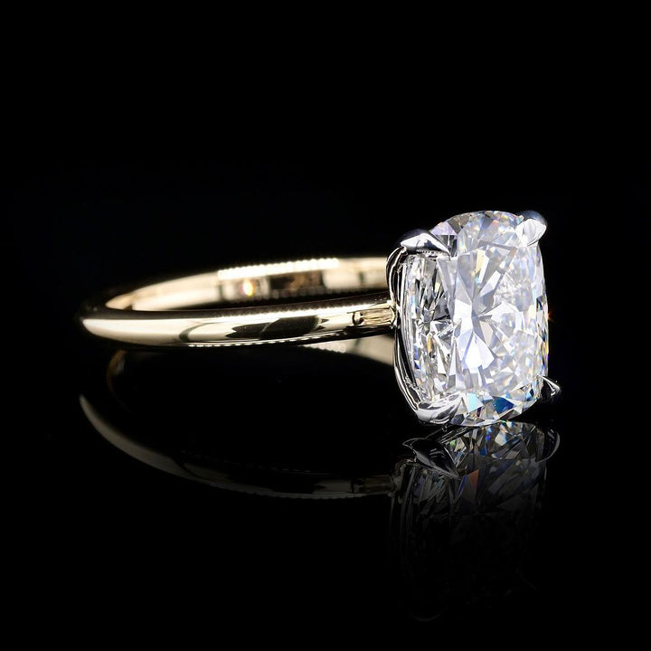 2.50ct-3.50ct Elongated Cushion Cut Lab Grown Diamond Engagement Ring
