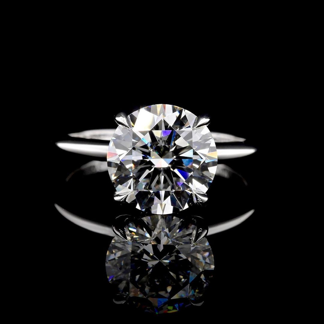 1.50ct-2.50ct Round Cut Lab Grown Hidden Halo Diamond Engagement Ring