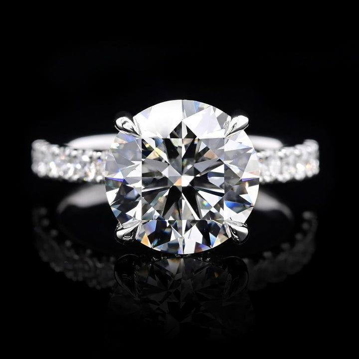 2.0ct-3.0ct Round Cut Lab Grown Hidden Halo Diamond Engagement Ring