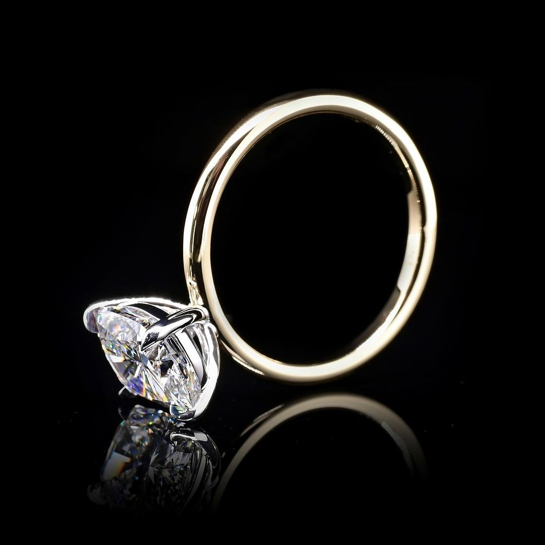 2.50ct-3.50ct Elongated Cushion Cut Lab Grown Diamond Engagement Ring