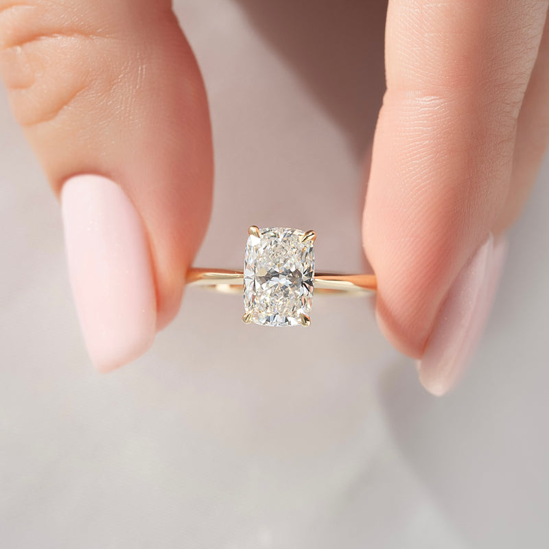 Cushion custom diamond engagement ring, Cushion affordable diamond engagement ring, 