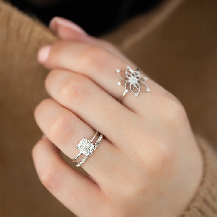 Cushion personalized engagement ring, Cushion exclusive engagement ring, Cushion 