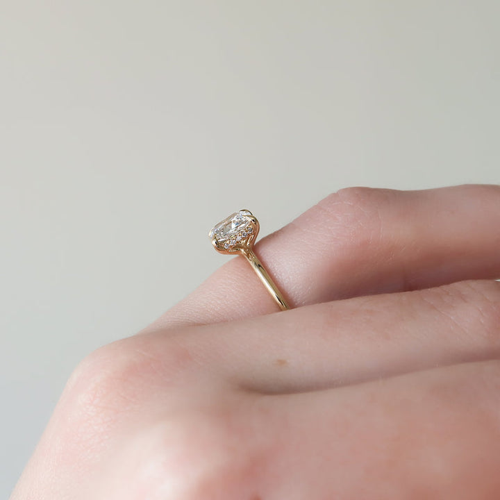 Cushion classic engagement ring, Cushion modern engagement ring, 