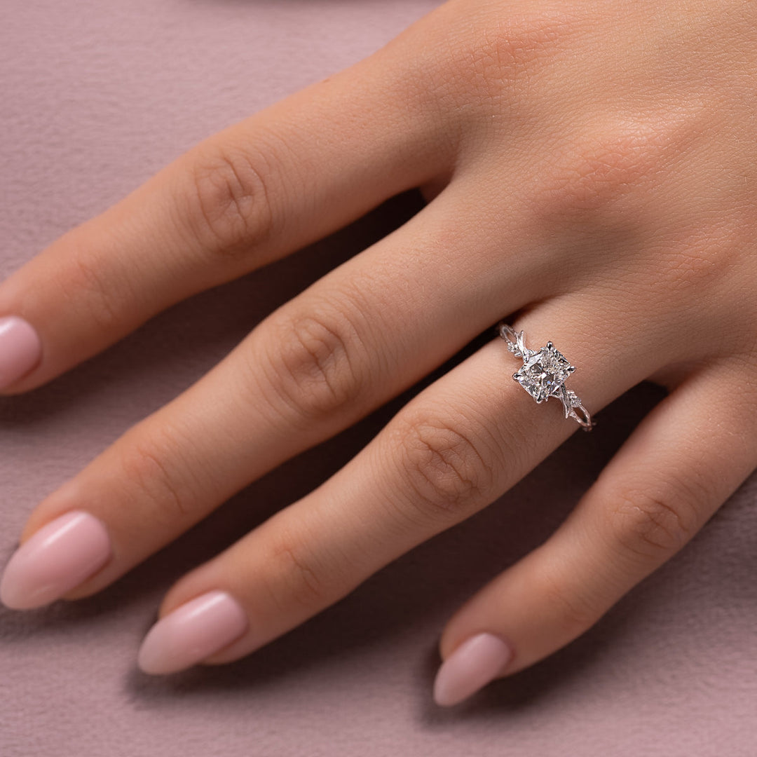 Cushion versatile engagement ring, Cushion ethical engagement ring, Cushion sustainable engagement ring, 