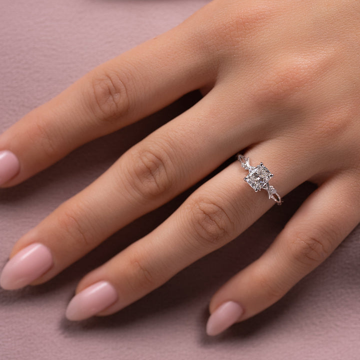 Cushion versatile engagement ring, Cushion ethical engagement ring, Cushion sustainable engagement ring, 