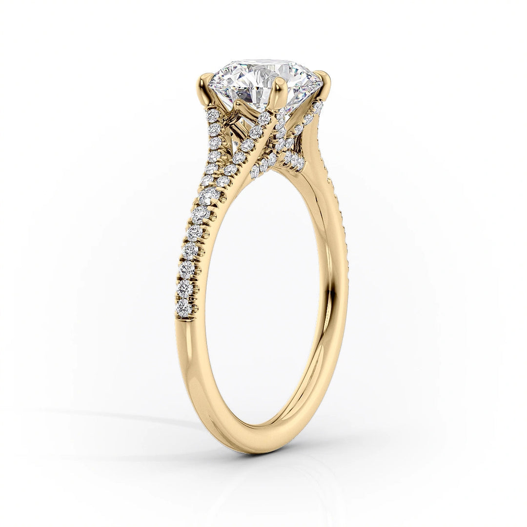 Limited edition split shank diamond rings for proposals, Buy split shank engagement ring online