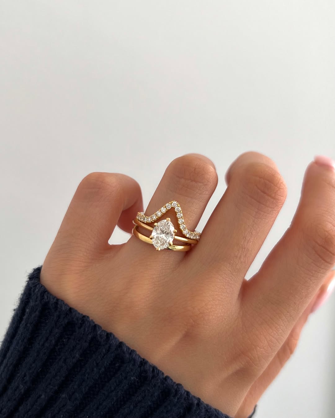 1.10-3.0 CT Oval  Lab Grown Diamond Solitaire Style Engagement Ring