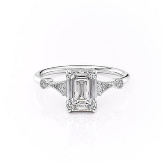 1-91-ct-emerald-cut-solitaire-milgrain-pave-set-moissanite-engagement-ring