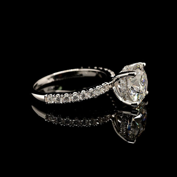 1.50ct-2.50ct Round Cut Lab Grown Hidden Halo Diamond Engagement Ring