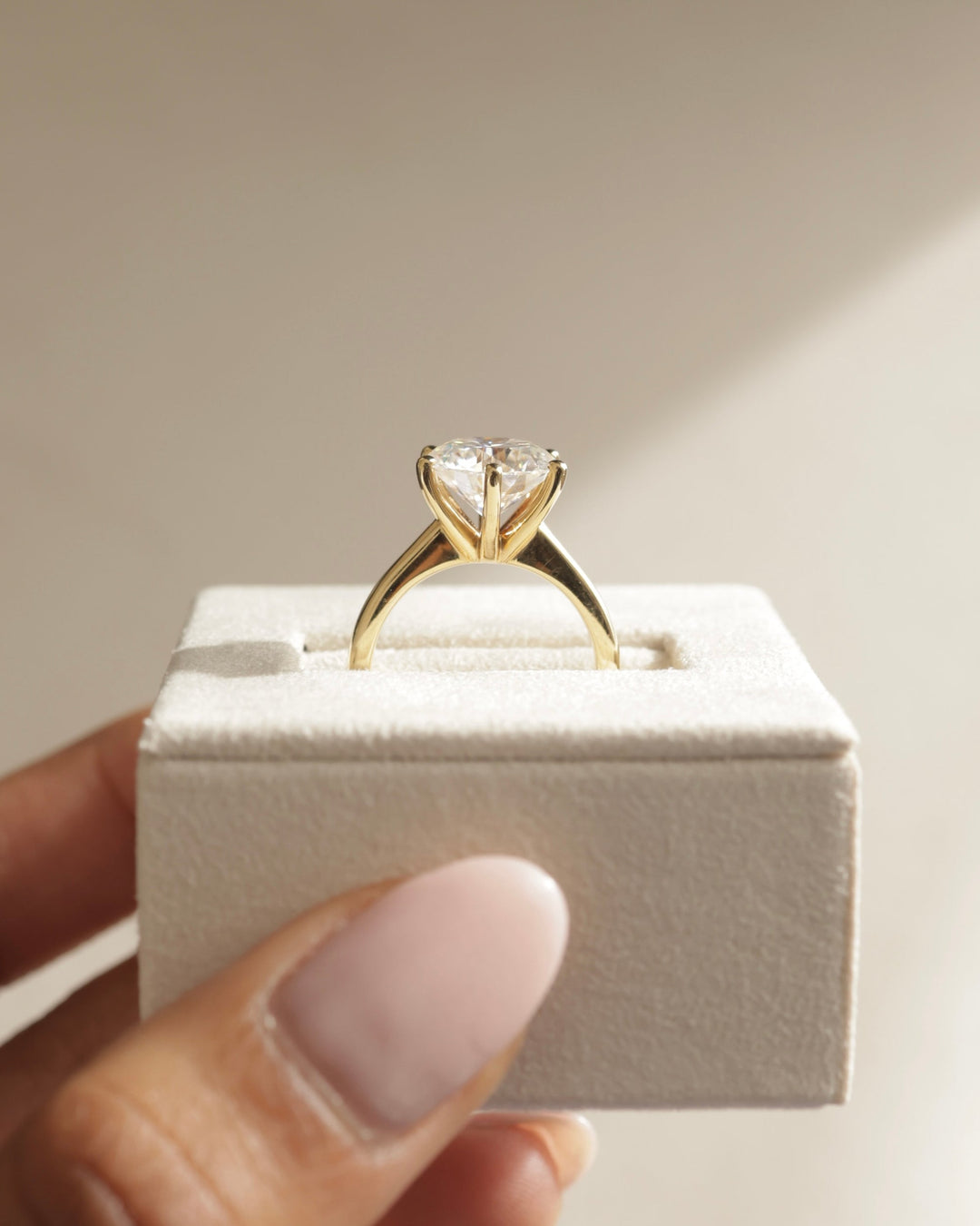 2.50ct-3.50ct Round Cut Lab Grown Diamond Solitaire Engagement Ring