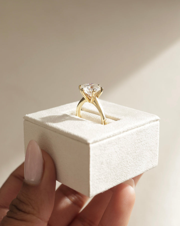 2.50ct-3.50ct Round Cut Lab Grown Diamond Solitaire Engagement Ring