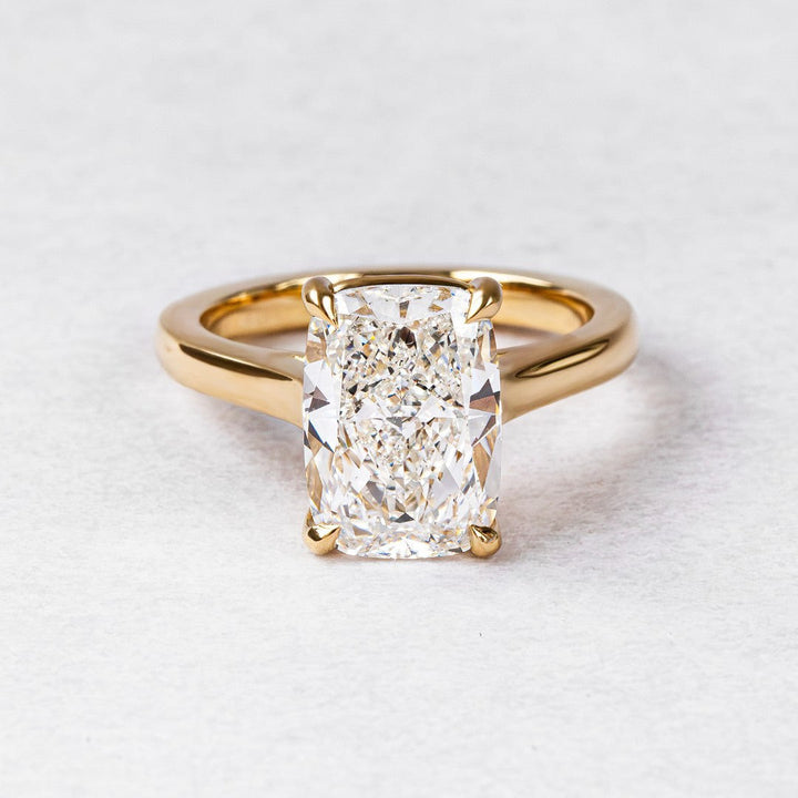 4.5 CT Cushion  Lab Grown Diamond Solitaire Style Engagement Ring