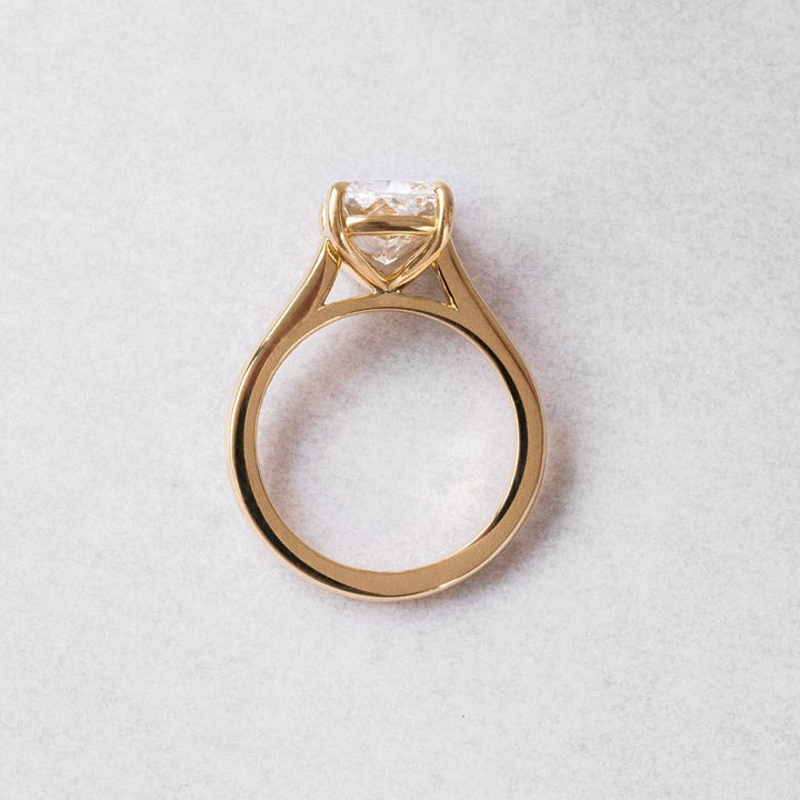 4.5 CT Cushion  Lab Grown Diamond Solitaire Style Engagement Ring