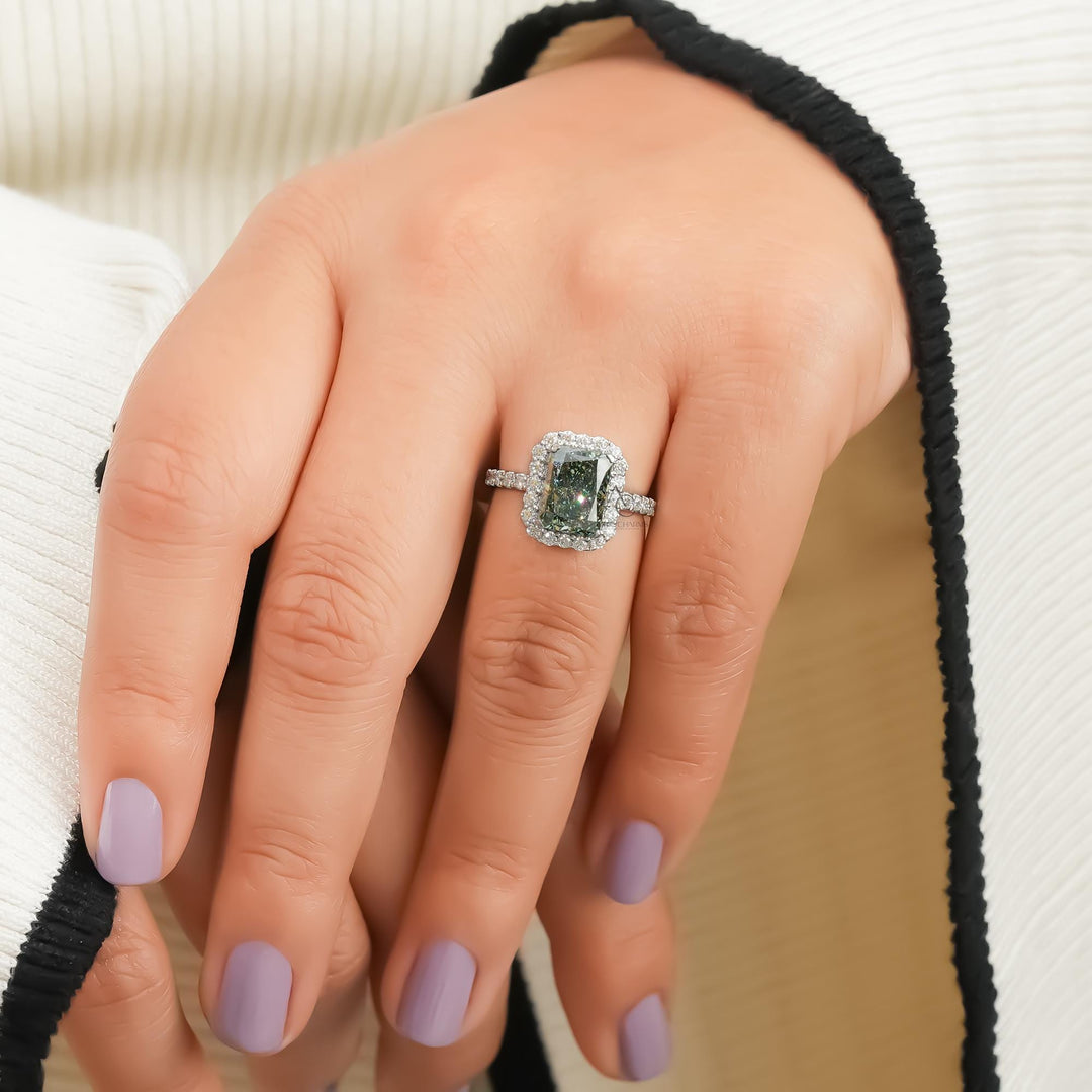 Fancy Intense Green Lab Diamond RingGreen Radiant Cut Diamond PriceIGI Certified Green Lab Diamond5 Carat Emerald Green Lab Diamond