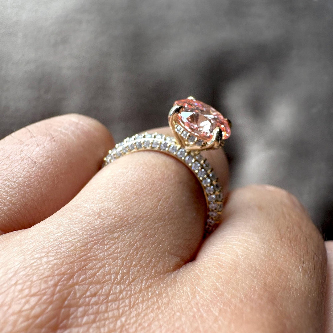 Fancy Pink Round Cut Ring3.0CT Pink Lab Diamond JewelryPink Diamond Micro Pave SolitaireLab Created Pink Round Ring3.0 Carat Round Lab DiamondPink Round Cut Statement RingDelicate Micro Pave Diamond Ring3.0CT Pink Round Engagement RingRound Brilliant Pink Lab DiamondThree Carat Pink Diamond RingFancy Vivid Pink Round Diamond3.0CT Fancy Pink Diamond Ring