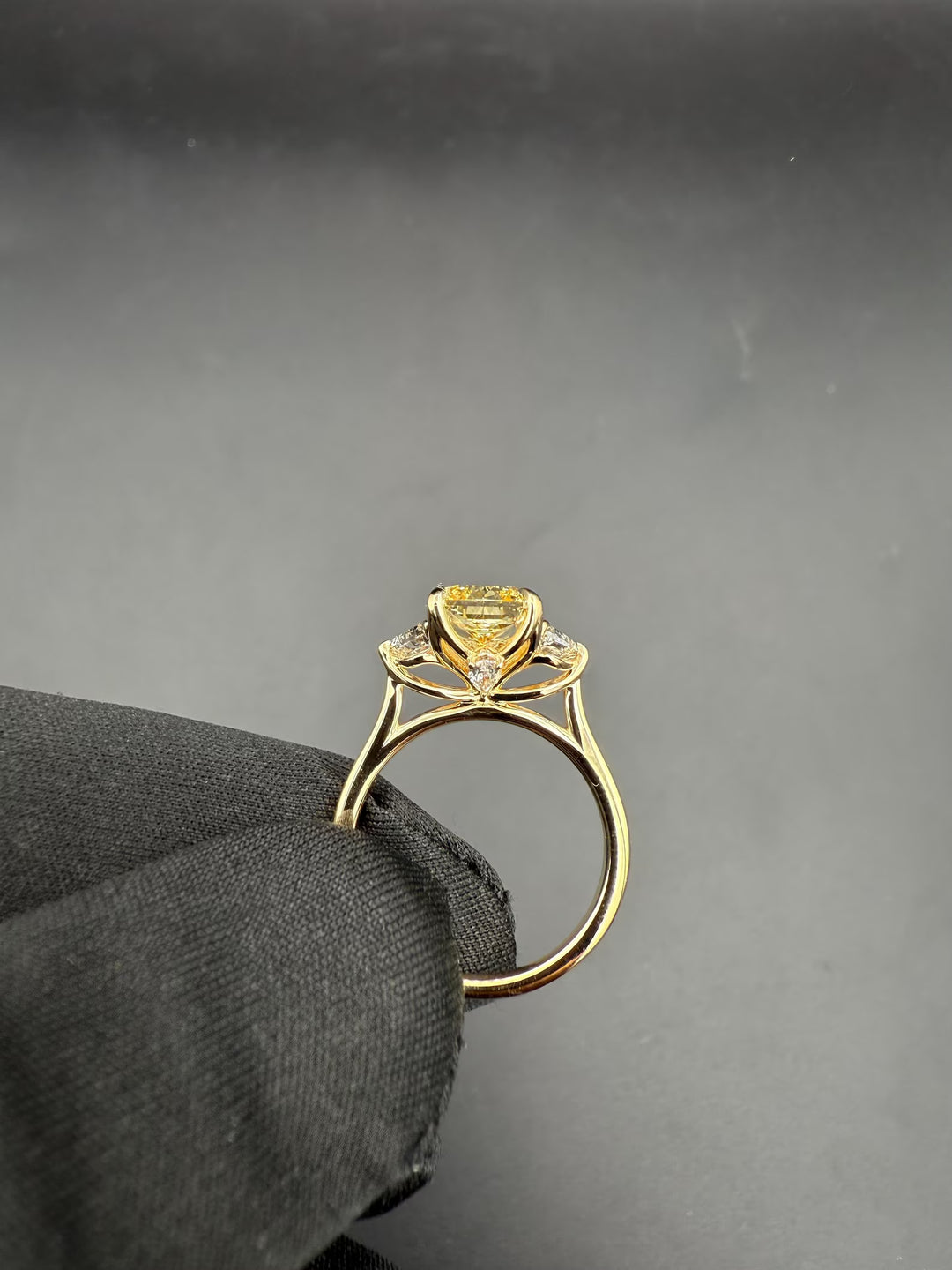 Large Yellow Radiant Cut Engagement RingEthical 3ct Yellow Diamond RingYellow Radiant Cut Lab Stone Price
