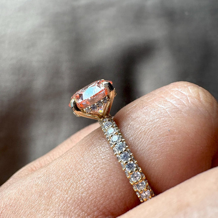 Lab Grown Pink Round Jewelry3.0 Carat Pink Round JewelryFancy Intense Pink Round Diamond3.0CT Micro Pave Diamond RingLight Pink Round Lab DiamondPink Round Cut Anniversary Ring3.0 Carat Lab Created Pink DiamondLuxury Pink Round Diamond Ring
