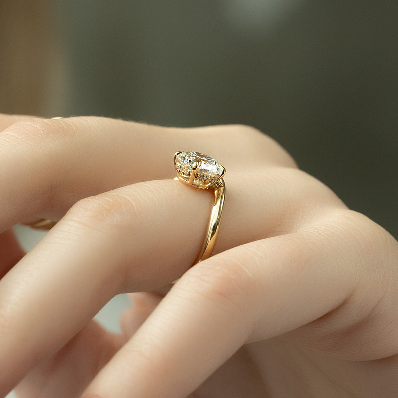 Solitaire diamond engagement ring, Unique diamond engagement ring, Custom diamond engagement ring, Affordable diamond engagement ring