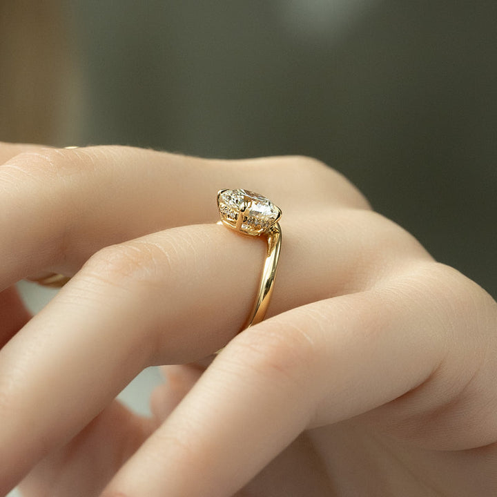 Solitaire diamond engagement ring, Unique diamond engagement ring, Custom diamond engagement ring, Affordable diamond engagement ring