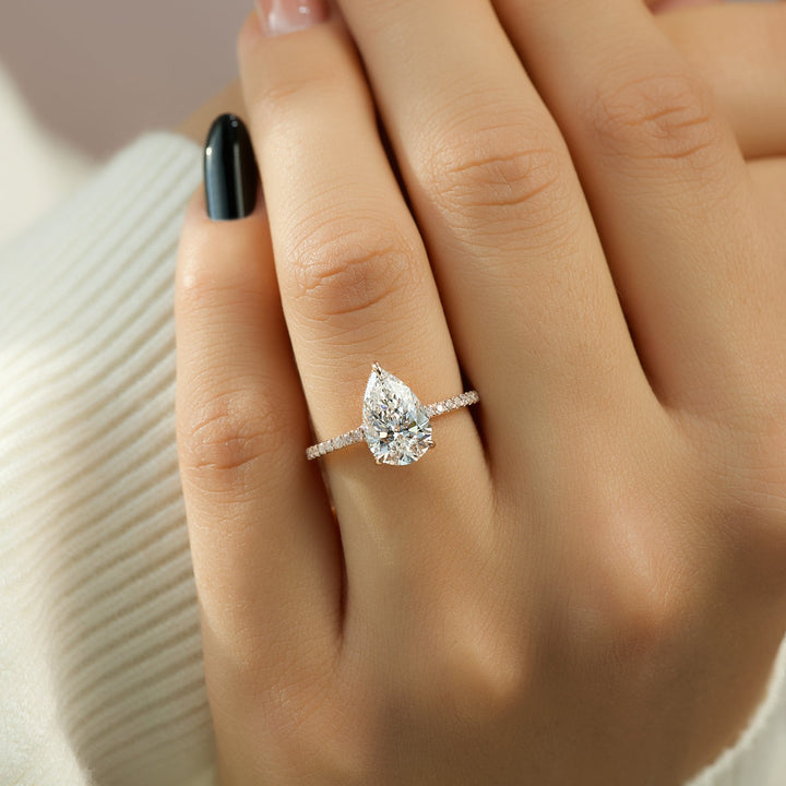 Matching bridal ring set, Bridal ring set for women, Diamond bridal ring set, Gold bridal ring set, White gold bridal ring set, 