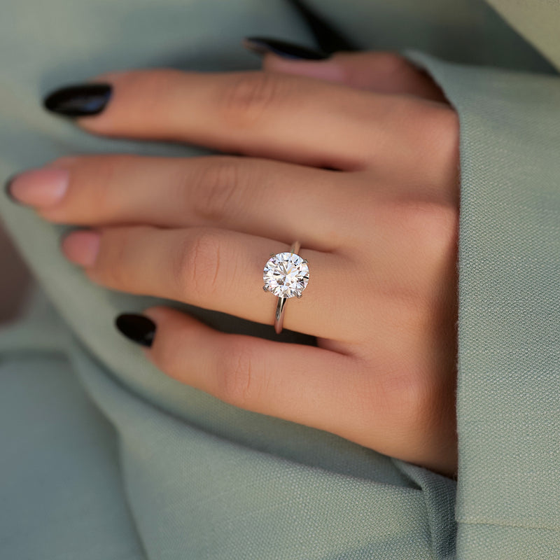 Hidden halo emerald cut engagement rings, Hidden halo wedding band set, How to clean a hidden halo ring, 